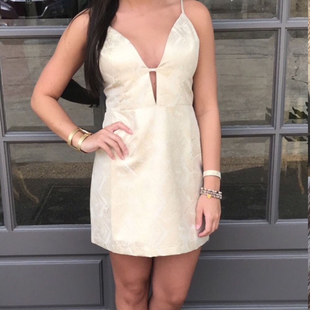 Gold Foiled Dress